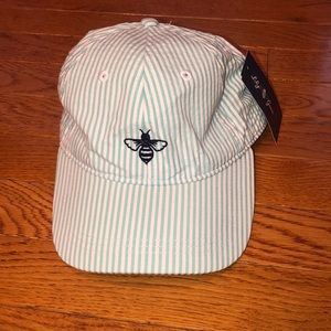 NWOT Mint seersucker bumblebee hat
